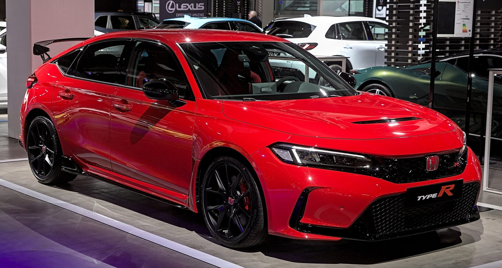 Red 2023 Honda Civic Type R FL5 front three-quarter view used for Stage-1 Tuning article